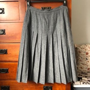 Pendleton Vintage Wool Gray Pleated Skirt Size 14P